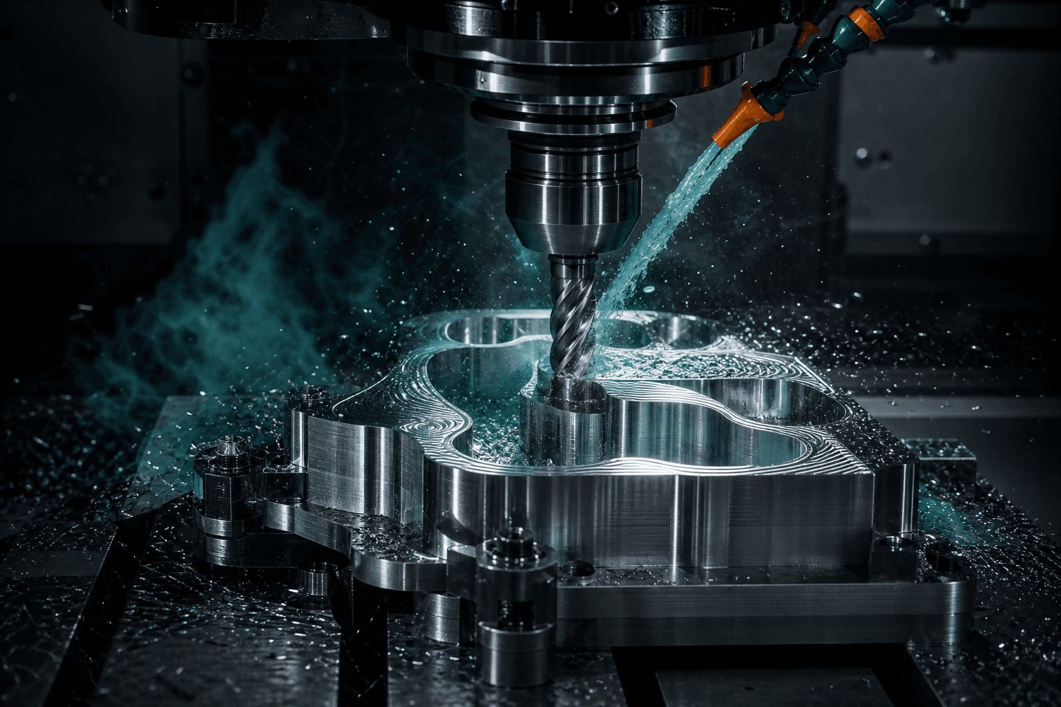 Frezare CNC a unei piese din aluminiu